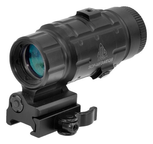 UTG 3X MAGNIFIER FLIP TO SIDE QD MOUNT