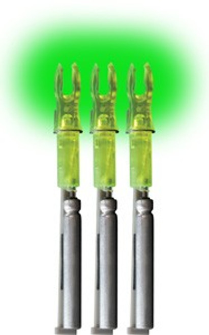 LUMENOK LIGHTED NOCK X-SERIES GREEN 3PK