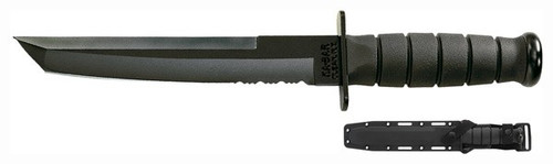 KA-BAR TANTO KNIFE 8 W/PLASTIC SHEATH BLACK