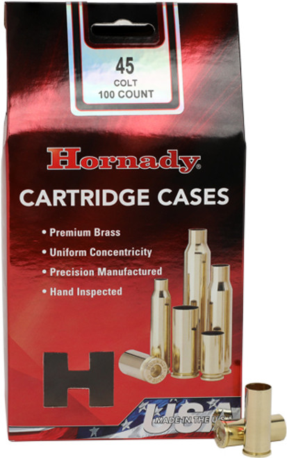 HORNADY UNPRIMED CASES 45 COLT 100 PACK 5PK/CS