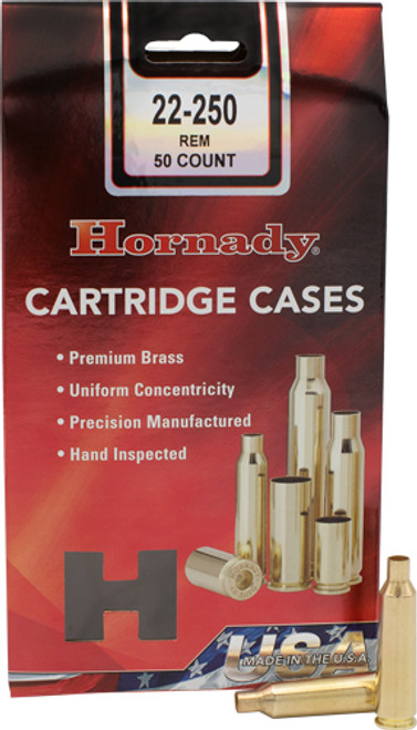 HORNADY UNPRIMED CASES 22-250 REMINGTON 50 PACK 5PK/CS