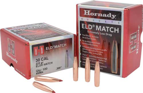 HORNADY BULLETS 30CAL .308 225GR. ELD-MATCH  100CT