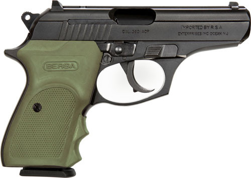 BERSA THUNDER .380ACP FS COMBT PLUS MATTE OD GREEN GRIP 15-SH