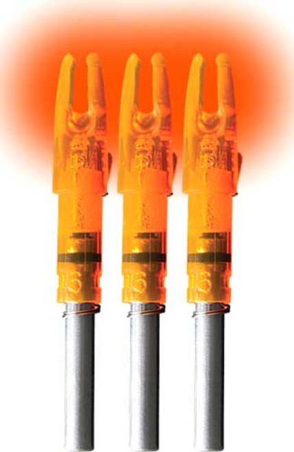 LUMENOK LIGHTED NOCK GT-SERIES HD ORANGE 3PK