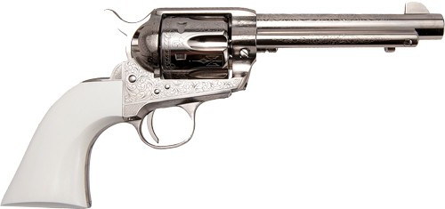 CIMARRON FRONTIER .45LC PW FS 4.75 ENGRAVED NICKEL/IVORY 8974