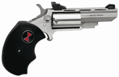 NA BLACK WIDOW MINI-REVOLVER .22WMR 2 AS S/S BLACK RUBBER