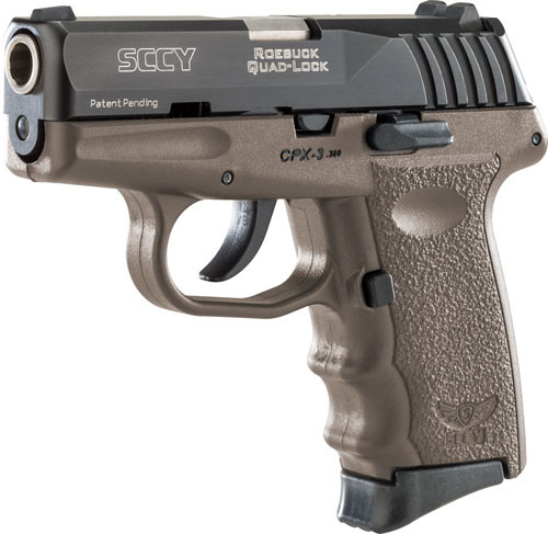 SCCY CPX3-CB PISTOL DAO .380 10RD BLACK/FDE W/O SAFETY