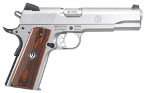 RUGER SR1911 .45ACP FS 8-SHOT STAINLESS WOOD GRIPS