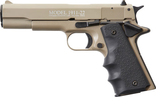 CHIAPPA 1911-22 .22LR 5 FS 10RD TAN/RUBBER 3210