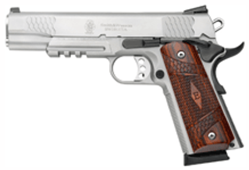 S&W 1911TA ES .45ACP 5 8-SHOT FIXED NIGHT SIGHTS S/S WOOD 5710