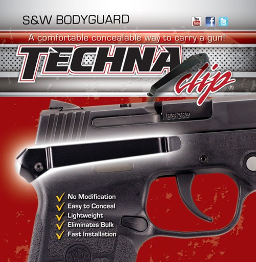 TECHNA CLIP HANDGUN RETENTION CLIP S&W BODYGUARD AUTO RIGHT