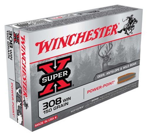 WIN AMMO SUPER-X .308 WIN. 150GR. POWER POINT 20-PACK