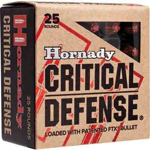 HORNADY AMMO CRITICAL DEFENSE .38 SPECIAL 110GR. FTX 25-PACK