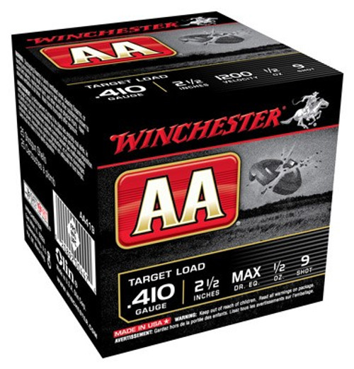 WIN AMMO AA TARGET .410 2.5 1200FPS. 1/2OZ. #9 25-PACK