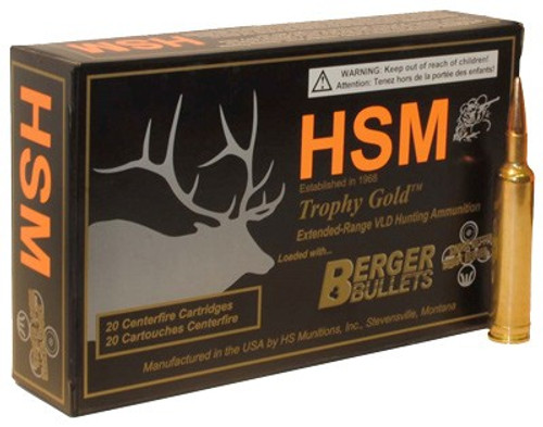 HSM AMMO TG 6MM BR 95GR BERGER MATCH HUNTING VLD 20-PACK