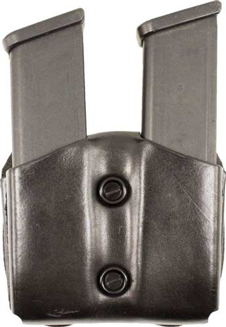 DESANTIS DOUBLE MAG POUCH OWB LEATHER SIG P365 BLACK