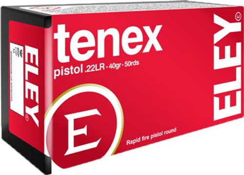 ELEY TENEX PISTOL 22LR 40GR. ROUND NOSE 50 PACK