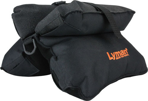 LYMAN MATCH BENCH SHOOTING BAG FILLED BLACK NYLON/SUEDE