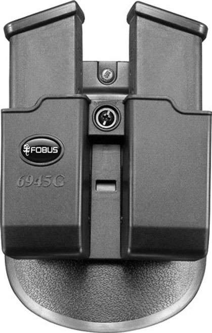 FOBUS MAG POUCH DOUBLE FOR GLOCK 45/10MM ROTO PADDLE