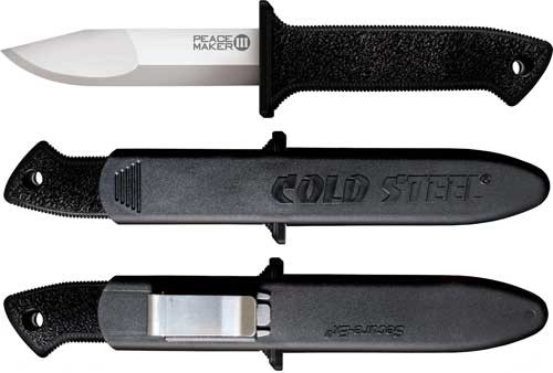 COLD STEEL PEACE MAKER III 4 PLAIN EDGE BOOT KNIFE W/SHEATH