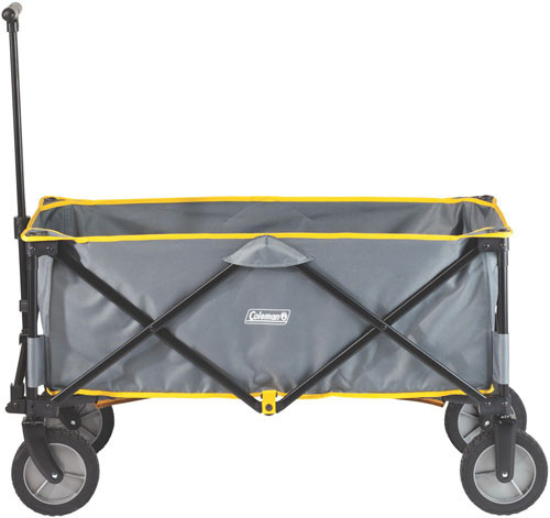 COLEMAN FOLDING CAMP WAGON W/ WHEELS GRAY/BLACK/YELLOW TRIM