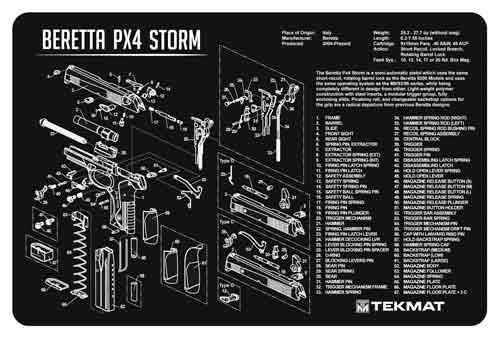 TEKMAT ARMORERS BENCH MAT 11x17 BERETTA PX4 PISTOL