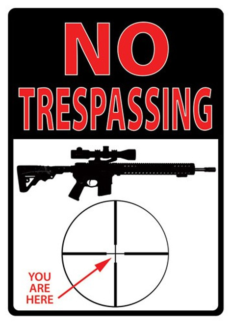 RIVERS EDGE SIGN 12X17 TRESPASSING YOU'RE HERE