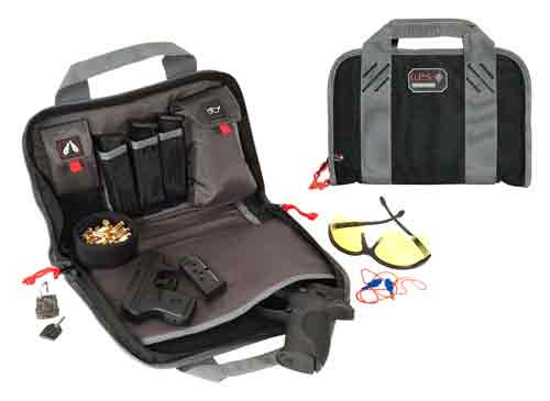 GPS DOUBLE PISTOL CASE BLACK/GREY NYLON