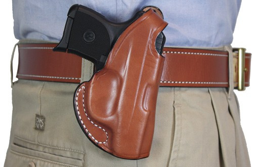 DESANTIS MAVERICK HOLSTER RH OWB LEATHER RUGER LCP II TAN