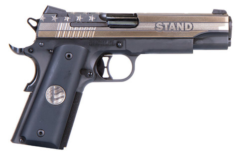 Sig Sauer - 1911 Stand, 45 ACP, 5", Siglite Night Sights, Engraved Slide, Medallion Grip, Black, 7-rd 