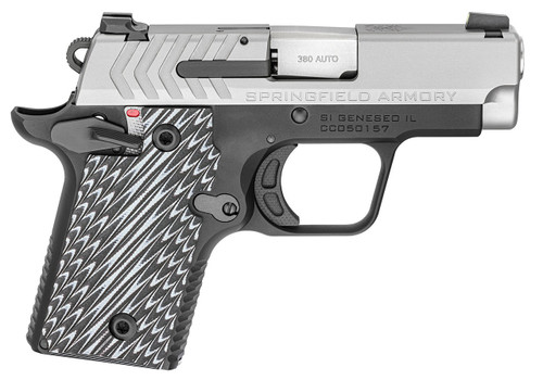 Springfield Armory PG9109S 911 380 Automatic Colt Pistol (ACP) Single 2.7" 6+1/7+1 Black/Gray G10 Grip Black Hardcoat Anodized Aluminum Frame Stainless Steel Slide