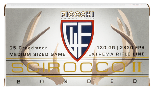 Fiocchi 6.5 Creedmoor Ammunition 65CMSCA 130 gr Swift Scirocco II Boat Tail Spitzer 20 Rounds