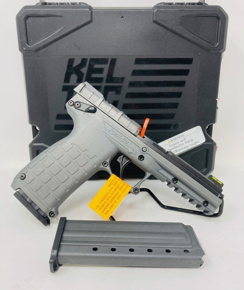 Kel-Tec PMR30TACGY PMR30 22 WMR 30+1 4.30" Fluted Steel Barrel, Black/Gray Serrated Slide, Gray Polymer Frame w/Picatinny Accessory Rail, Gray Textured Polymer Grip