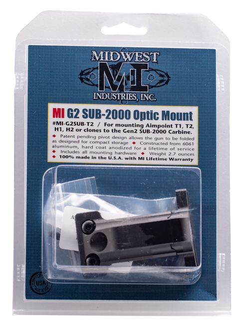 Midwest Industries Inc Sub-2000 MIG2SUBT2 Optics Base Optic Mount Black Hardcoat Anodized 816537015482