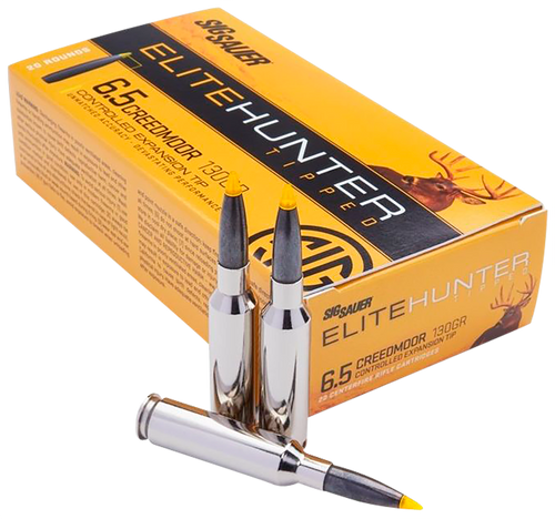 Sig Sauer E65CMTH120 6.5 Creedmoor Rifle Ammo 130gr 20 Rounds 798681619399