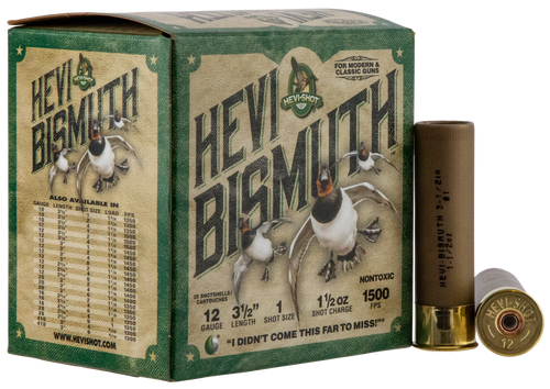 Hevishot 12 Gauge Shotgun Ammunition HS14501 3.50" #1 Non-Toxic 25 Rounds