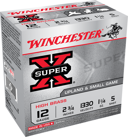 Winchester X125 12 Gauge Lead Load Shotgun Ammo #5 2.75" 1 1/4 oz 25 Rounds Lead 020892000926