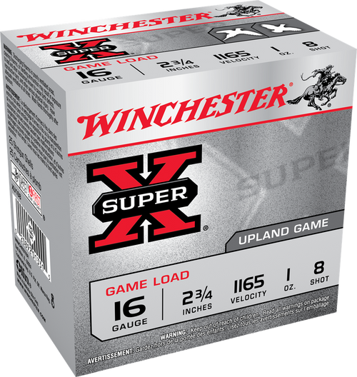 Winchester XU168 16 Gauge Lead Load Shotgun Ammo #8 2.75" 1 oz 25 Rounds Lead 020892013315