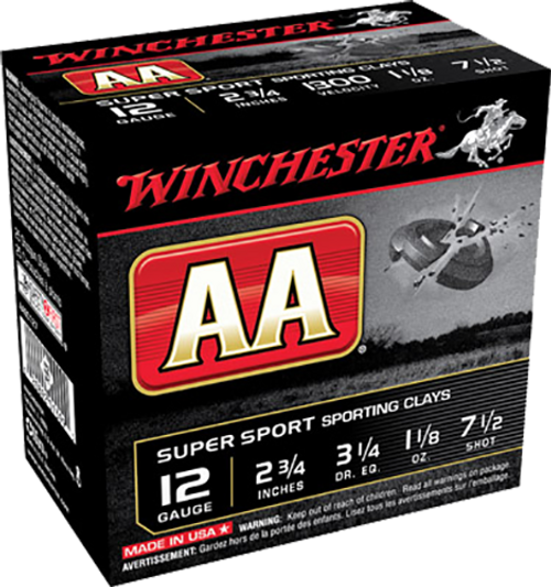 Winchester AASC127 12 Gauge Lead Load Shotgun Ammo #7.5 2.75" 1 1/8 oz 25 Rounds Lead 020892013995