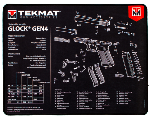 Beck Tek, Llc (Tekmat) TEKR20GLOCKG4 Gun Care Cleaning/Restoration 20" 612409971289