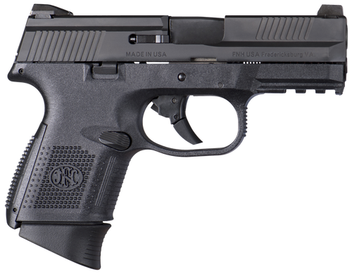  FN 66719 FNS Compact 9mm Luger 12+1/17+1 Black Black Stainless Steel Interchangeable Backstrap Grip