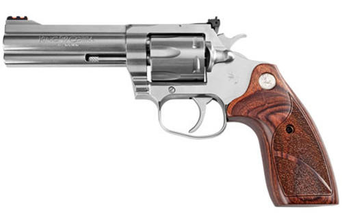 Colt Mfg KCOBRASB4TS King Cobra Target 357 Mag 6rd 4.25" Overall Matte Stainless Steel with Altamont Wood Grip