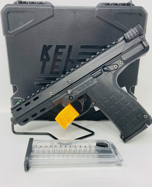 Kel-Tec CP33BLK CP33 22 LR Caliber with Ported 5.50" Threaded/Picatinny Rail Barrel, 33+1 Capacity, Overall Black Finish, Serrated Slide & Polymer Grip Kel-Tec CP33BLK CP33 22 LR Caliber with Ported 5.50" Threaded/Picatinny Rail Barrel, 33+1 Capacity, Overall Black Finish, Serrated Slide & Polymer Grip