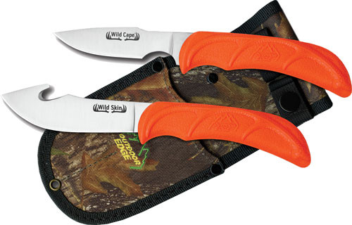 OUTDOOR EDGE WILD PAIR SKINNER /CAPER WITH MOSSY OAK SHEATH