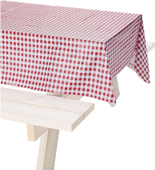 COLEMAN 54X84 VINYL TABLE CLOTH RED/WHITE CHECK!