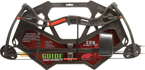 PSE BOW KIT GUIDE COMPOUND YOUTH 12-29# BLACK AGES 10+