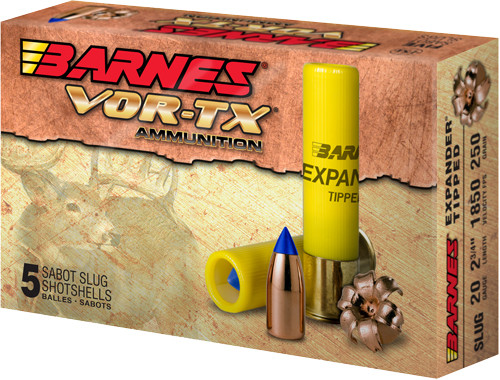 BARNES AMMO SLUG 20GA. 3 250GR. EXPANDER TIPPED 5-PACK