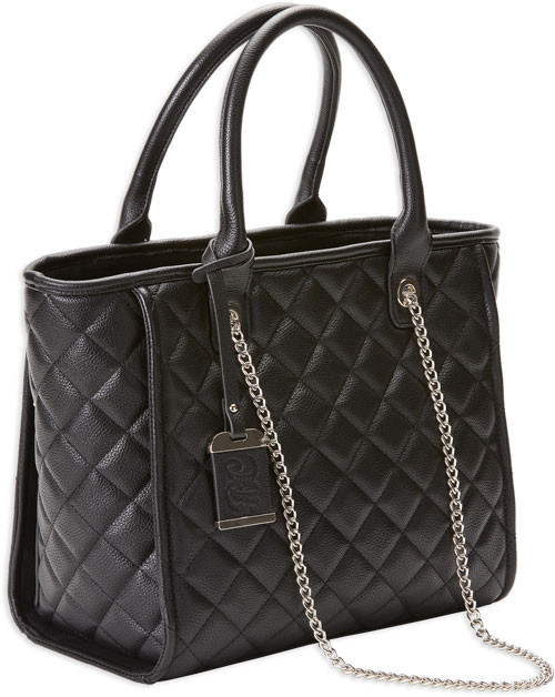 BULLDOG CONCEALED CARRY PURSE QUILTED TOTE STYLE BLACK