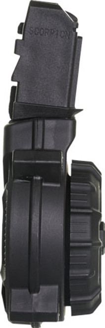 PRO MAG MAGAZINE CZ SCORPION 9MM 50-ROUND DRUM BLACK POLY