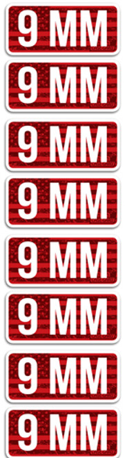 MTM AMMO CALIBER LABELS 9MM 8-PACK